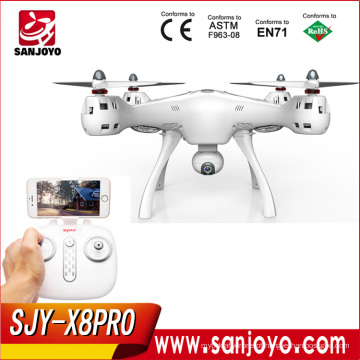 Syma X8PRO Large Professional RC Drone 2.4G 4CH 6 eixos GPS Positioning Quadrocopter com câmera wi-fi FPV Função Altitude Hold